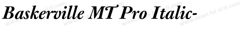 Baskerville MT Pro Italic字体转换